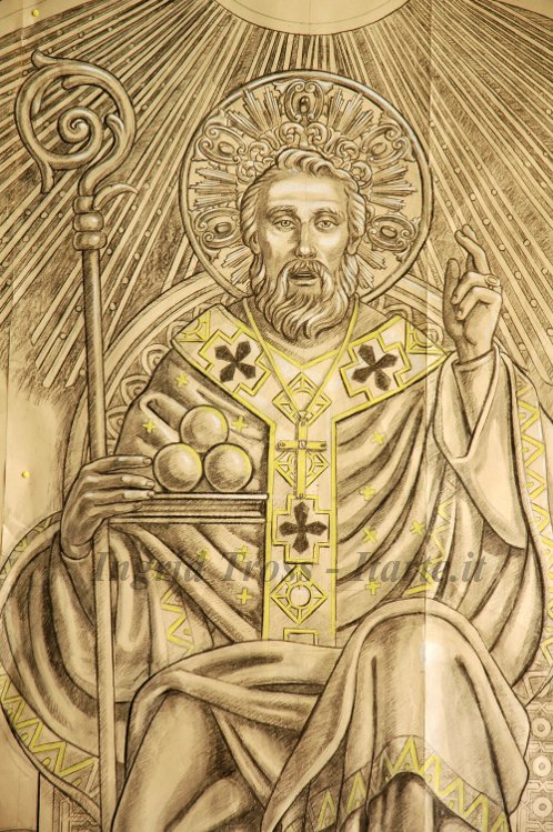 Mosaico San Nicola - Particolare del Cartone