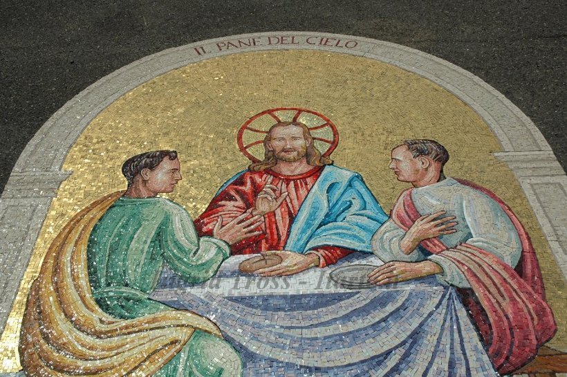 Mosaico Cena in Emmaus - Particolare 2