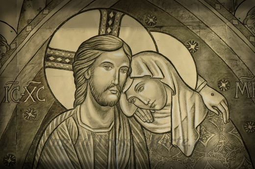 Mosaico Assunta - Particolare del Cartone 1