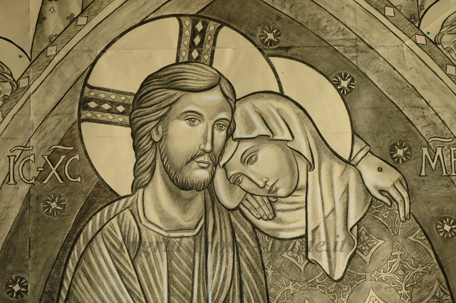 Mosaico Assunta - Particolare del Cartone 2