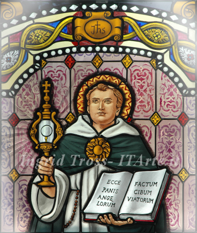 Vetrata San Tommaso D'Aquino - Particolare